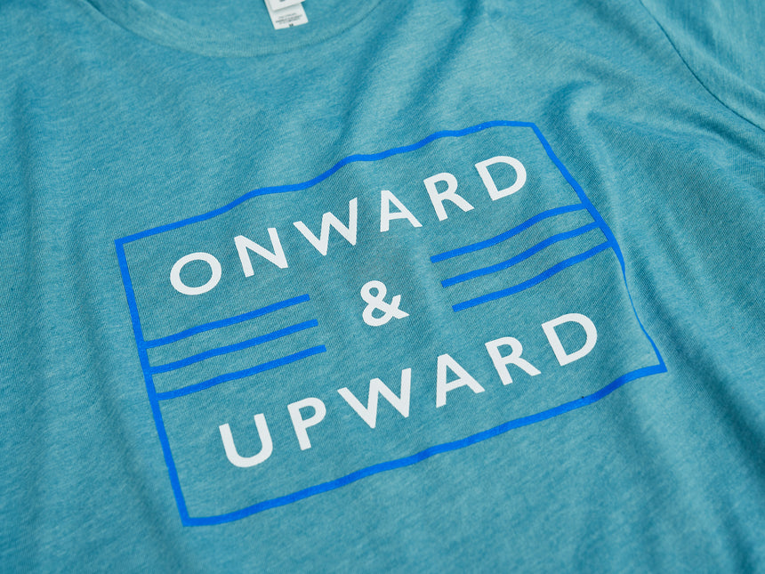 “Onward & Upward” Women’s T-Shirt – Blue Lagoon